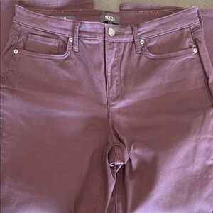 NYDJ Purple/Burgundy Flare  Jeans Stretch Denim size 10
